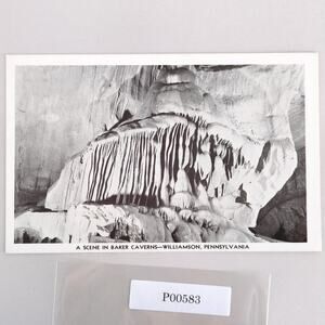 Baker Caverns Williamson Pennsylvania 1930s Postcard PA PC B&W Photo